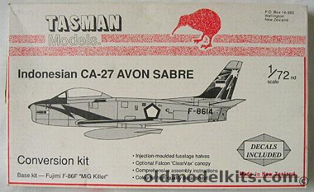 Tasman 1/72 Indonesian or Australian CA-27 Avon Sabre plastic model kit